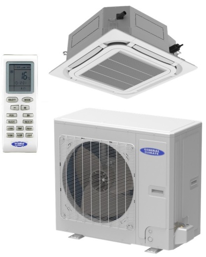 Кондиционер General Climate GC-4C60HRF / GU-U60HF / Панель GC-TF01 кассетная сплит-система комплект